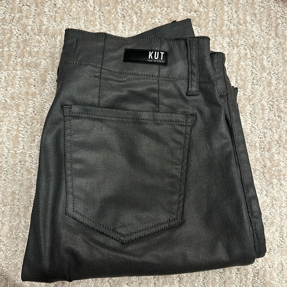 Kut from the Kloth  Reese Coated Mid Rise Ankle Straight